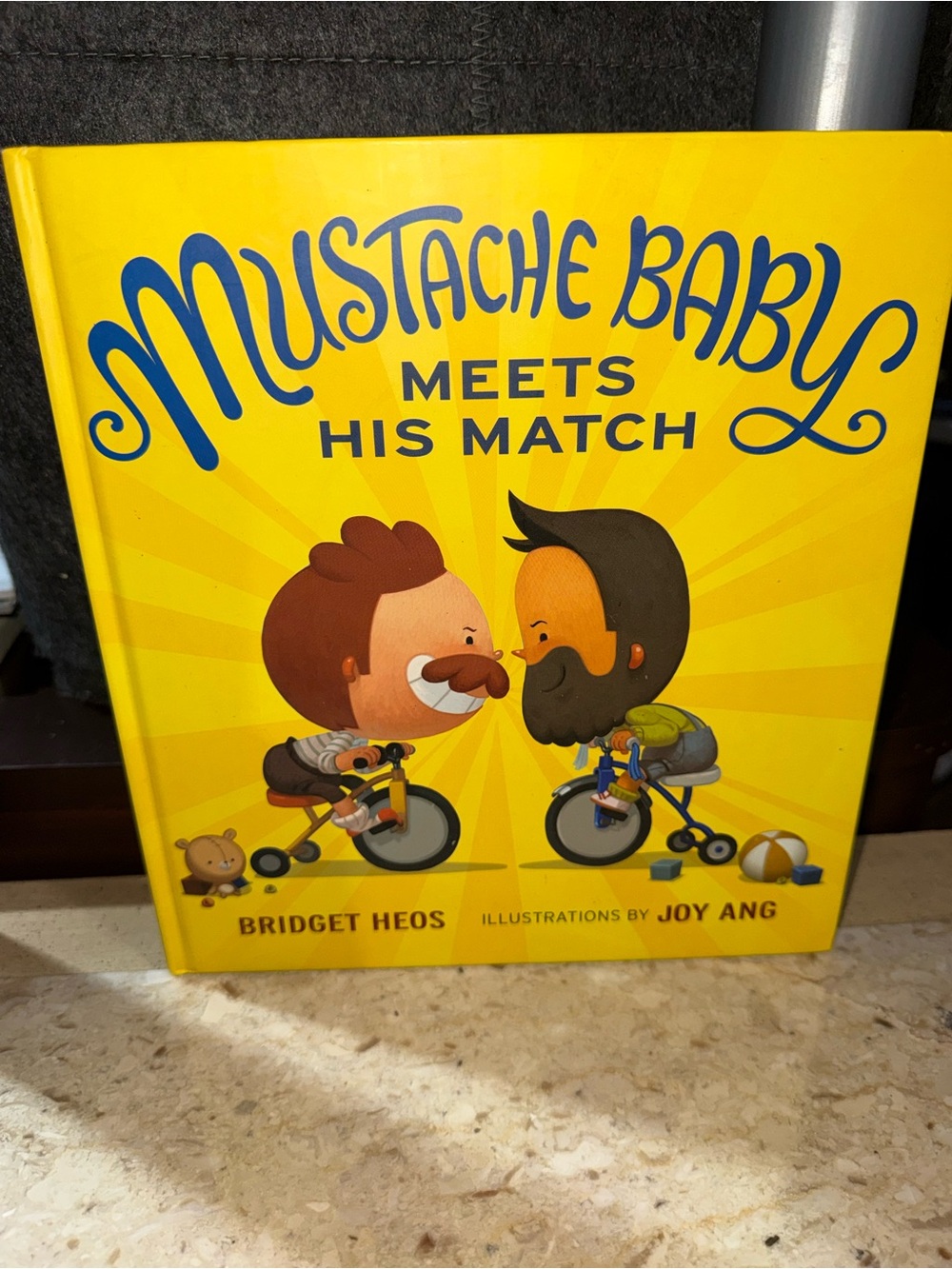 Mustache Baby Meets His Match HC Bridget Heos Joy Ang Illustrated Mustache Baby